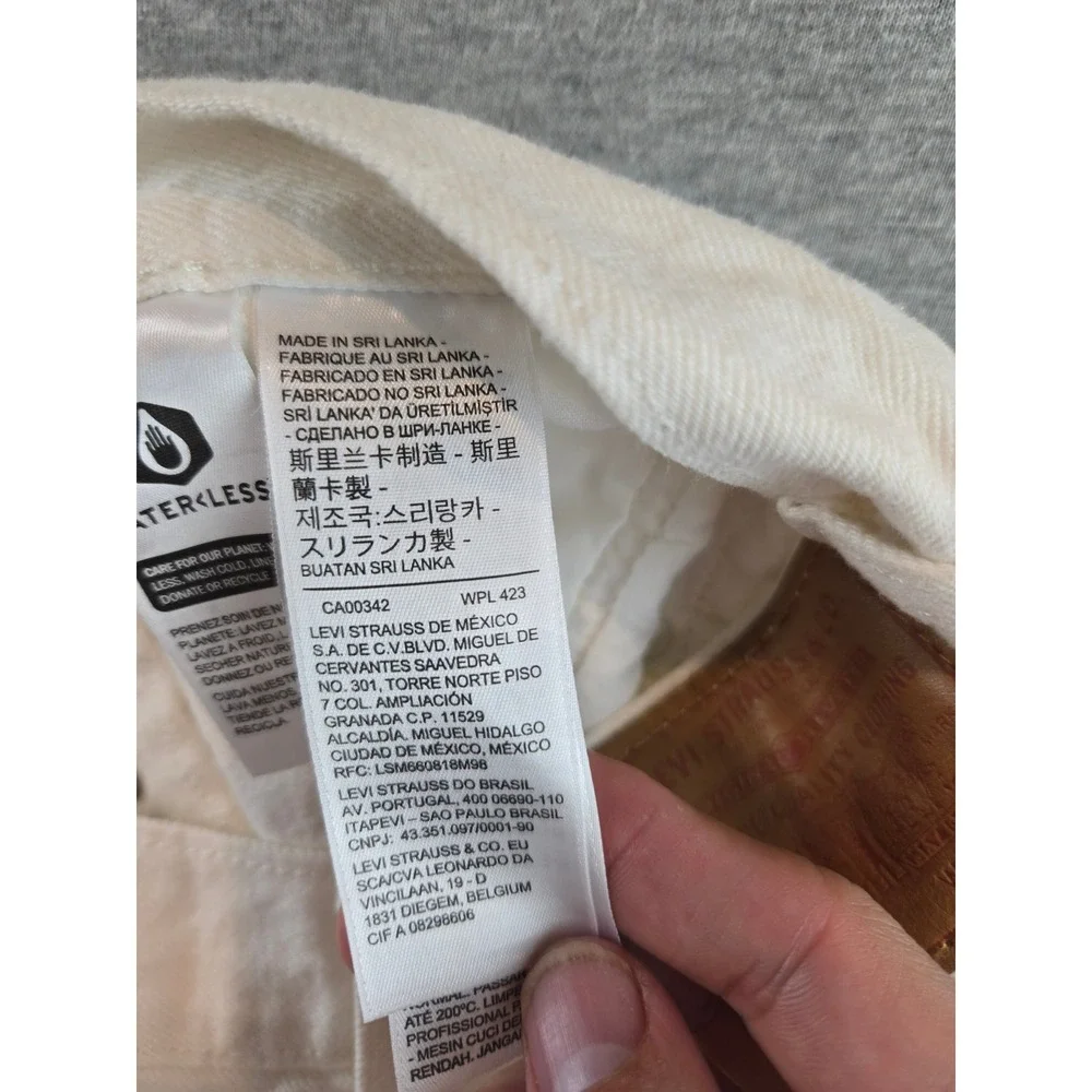 Levi's Shorts Womens 25 White‎ Cutoff Premium 501 Button Fly Fray 2.5